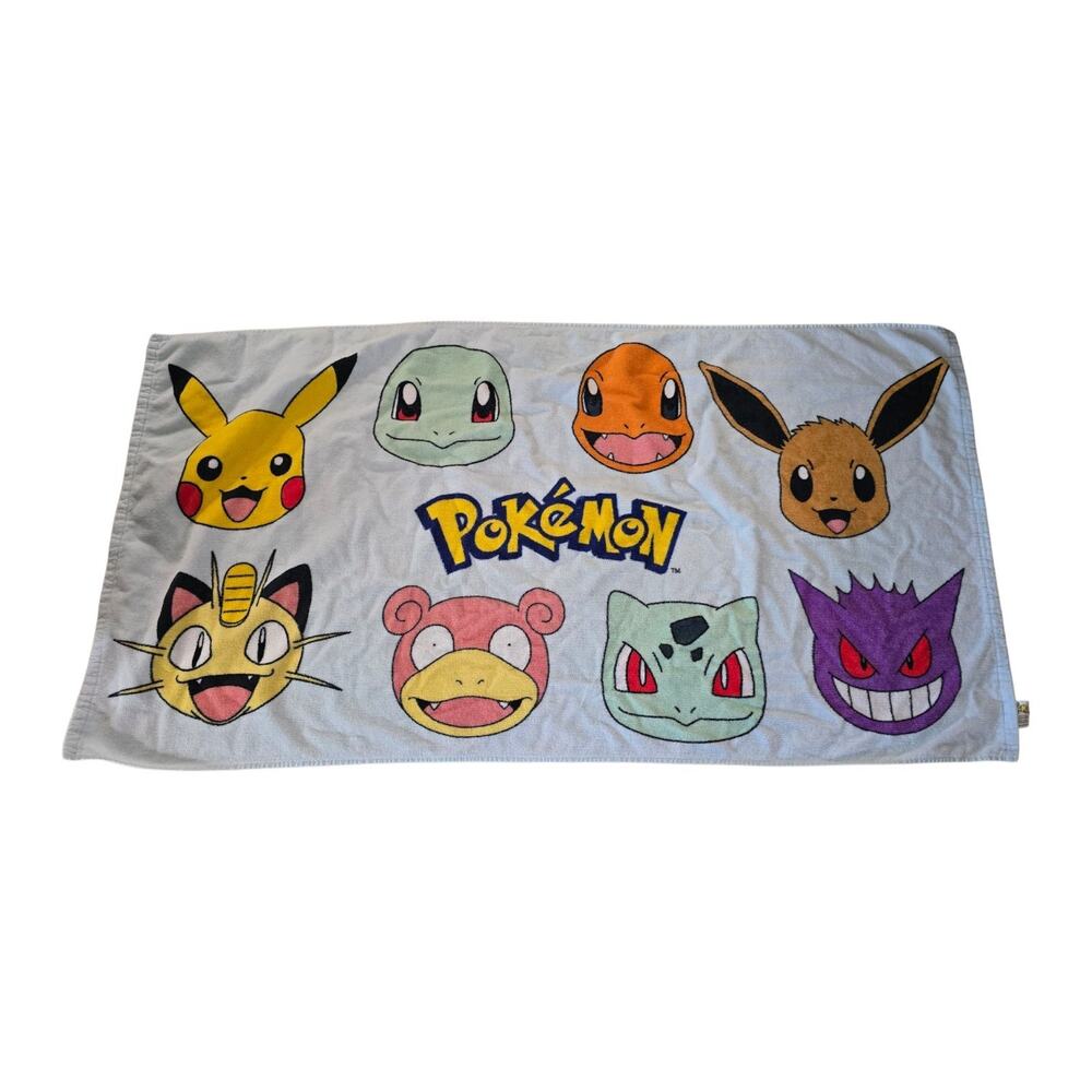 POKEMON Beach Bath Towel 52x27 Genuine Product Y2K